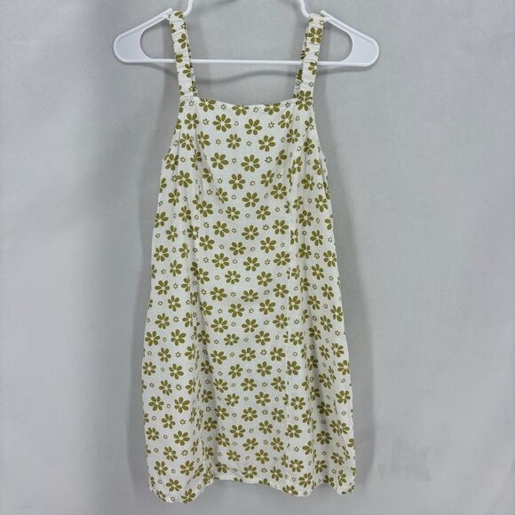 Billabong Women’s Medium Green White Daisy Floral Spaghetti Strap Mini Dress - Picture 2 of 9
